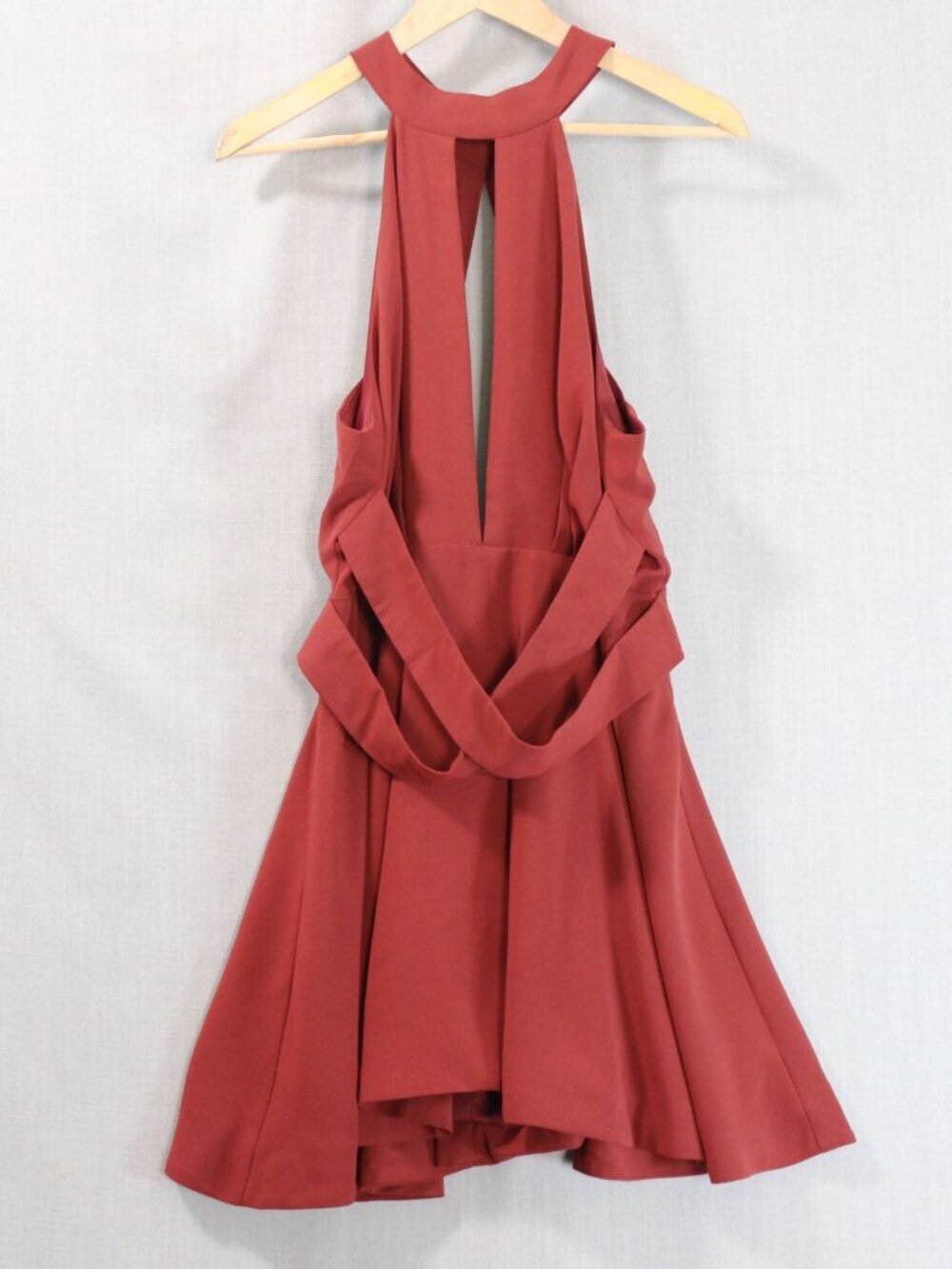 LuLu's Cross Your Heart Wine Red Skater Dress XL Burgundy Fit & Flare Mini - Picture 4 of 14